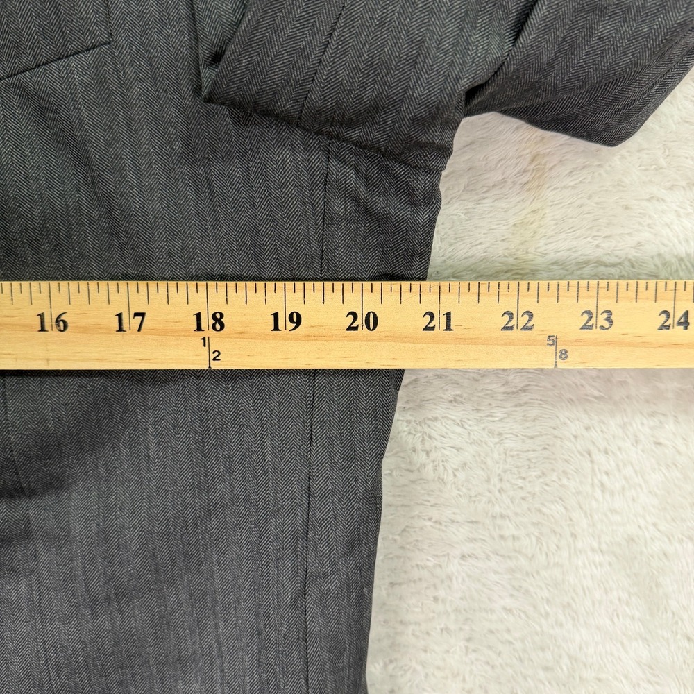 Hickey Freeman Men 40XL Slim Fit Madison Suit Grey Herringbone Wool 34x32 USA - Picture 8 of 16